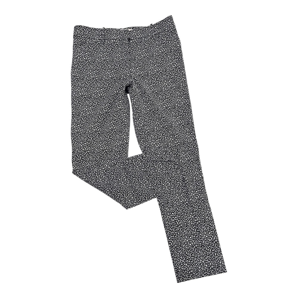 Lela Rose Ankle Pant Straight Leg Silk Lined Stretch Womens 4